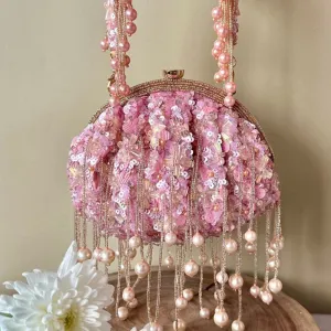 Nayaab by Sonia Rosette Sequin Enchantment Clutch