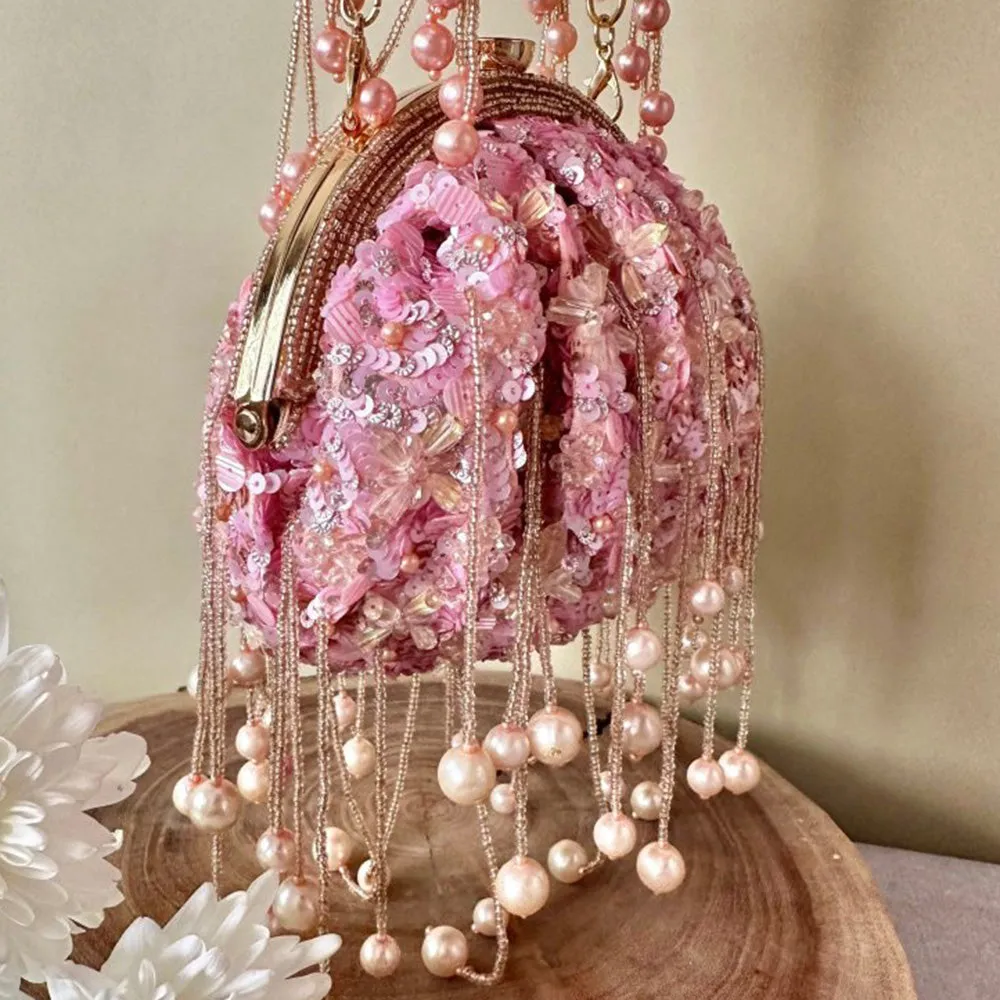 Nayaab by Sonia Rosette Sequin Enchantment Clutch