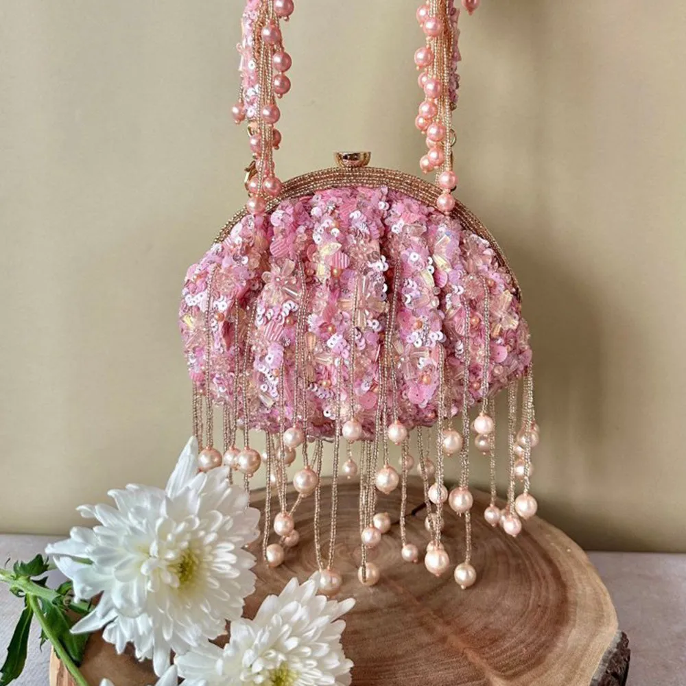 Nayaab by Sonia Rosette Sequin Enchantment Clutch