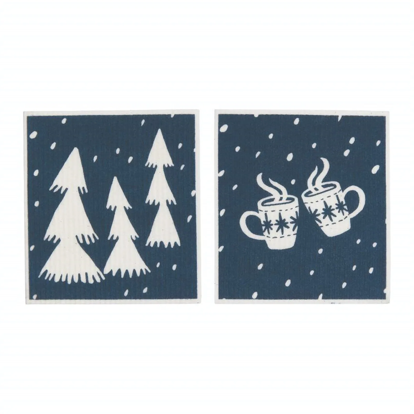 Nordic Tree Eco-Friendly blu Sponge Cloth- Set of 2