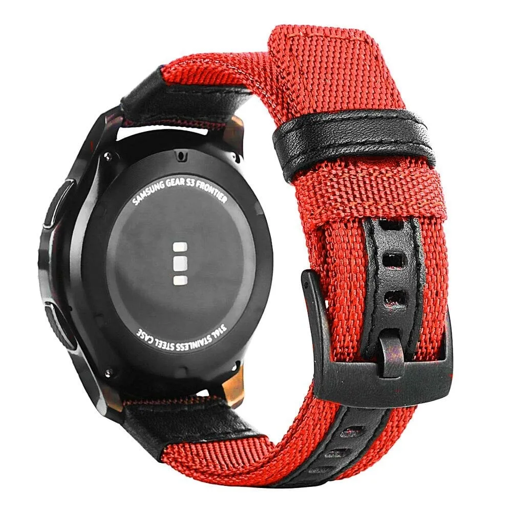 Nylon and Leather Watch Straps Compatible with Garmin Bounce