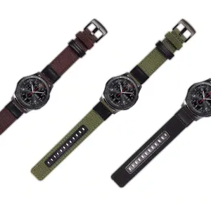 Nylon and Leather Watch Straps Compatible with Garmin Bounce