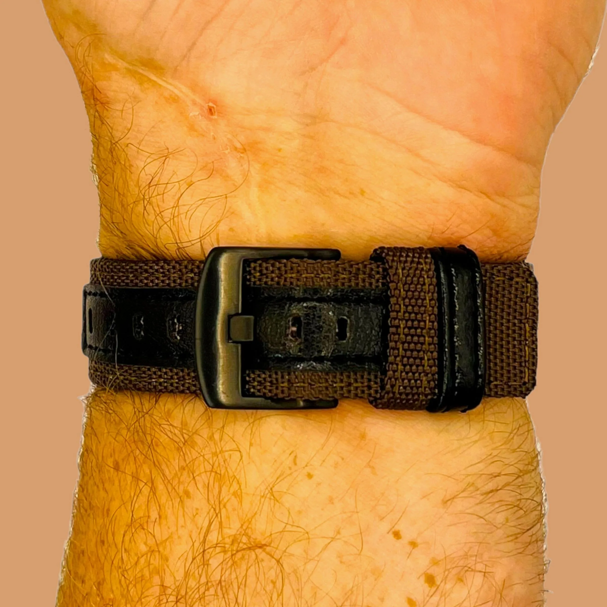 Nylon and Leather Watch Straps Compatible with Garmin Bounce