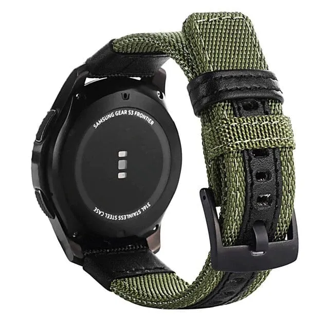 Nylon and Leather Watch Straps Compatible with Garmin Bounce