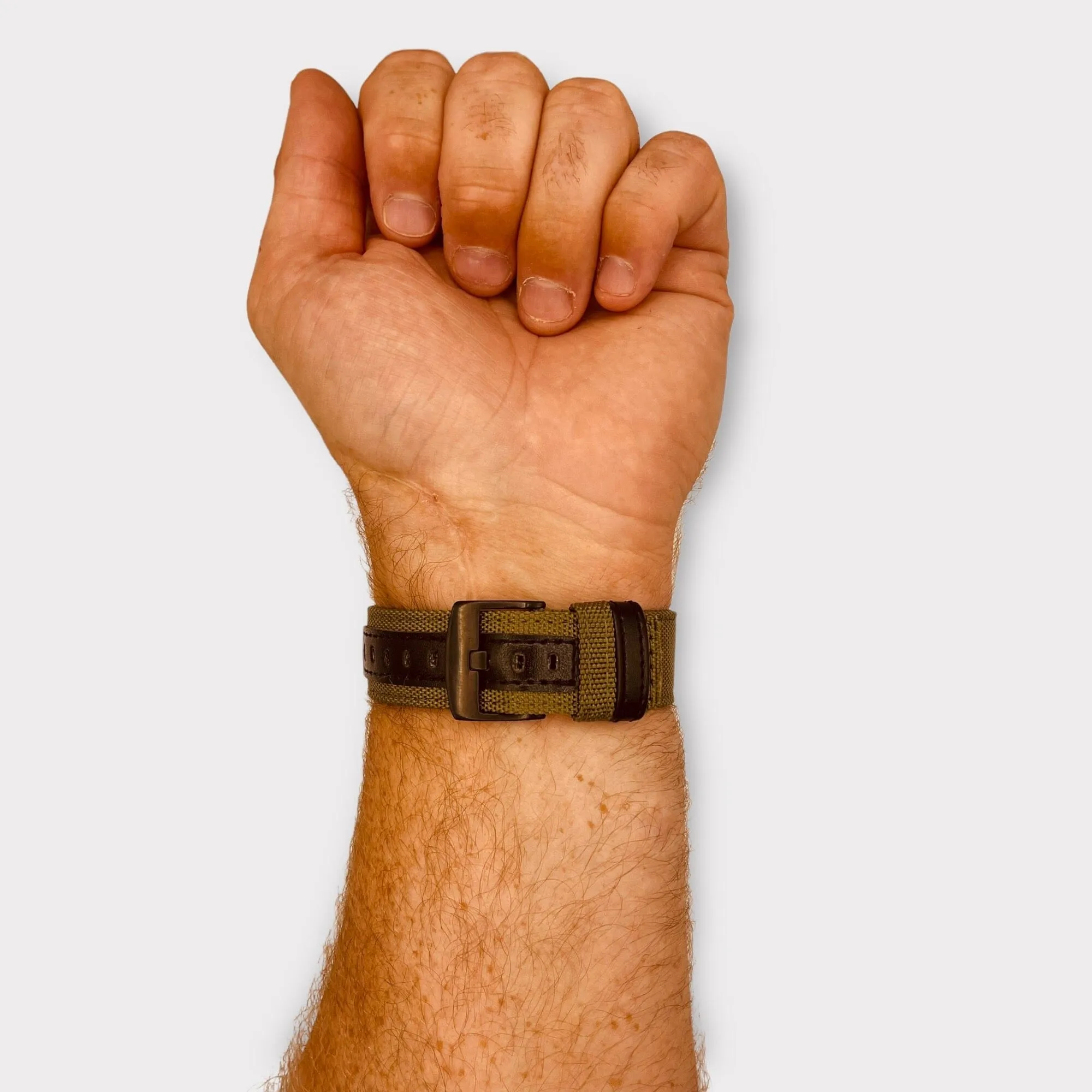 Nylon and Leather Watch Straps Compatible with Garmin Bounce