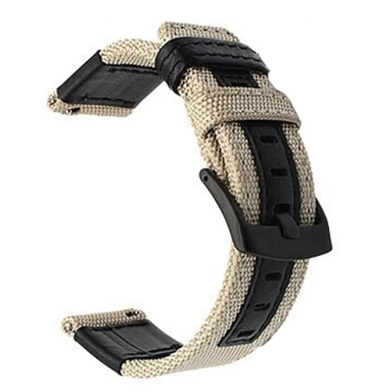Nylon and Leather Watch Straps Compatible with Garmin Bounce