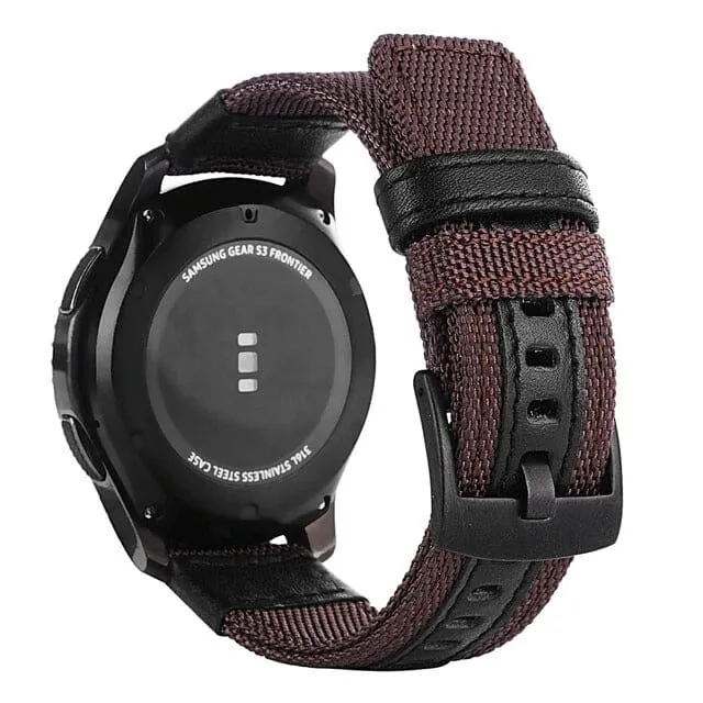 Nylon and Leather Watch Straps Compatible with Garmin Bounce