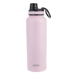 Oasis S/s Double Wall Insulated "challenger" Sports Bottle W/ Screw Cap 1.1l - Carnation