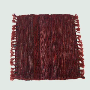 Organic Wool  | Hand Loom | Burgundy Floor Mat