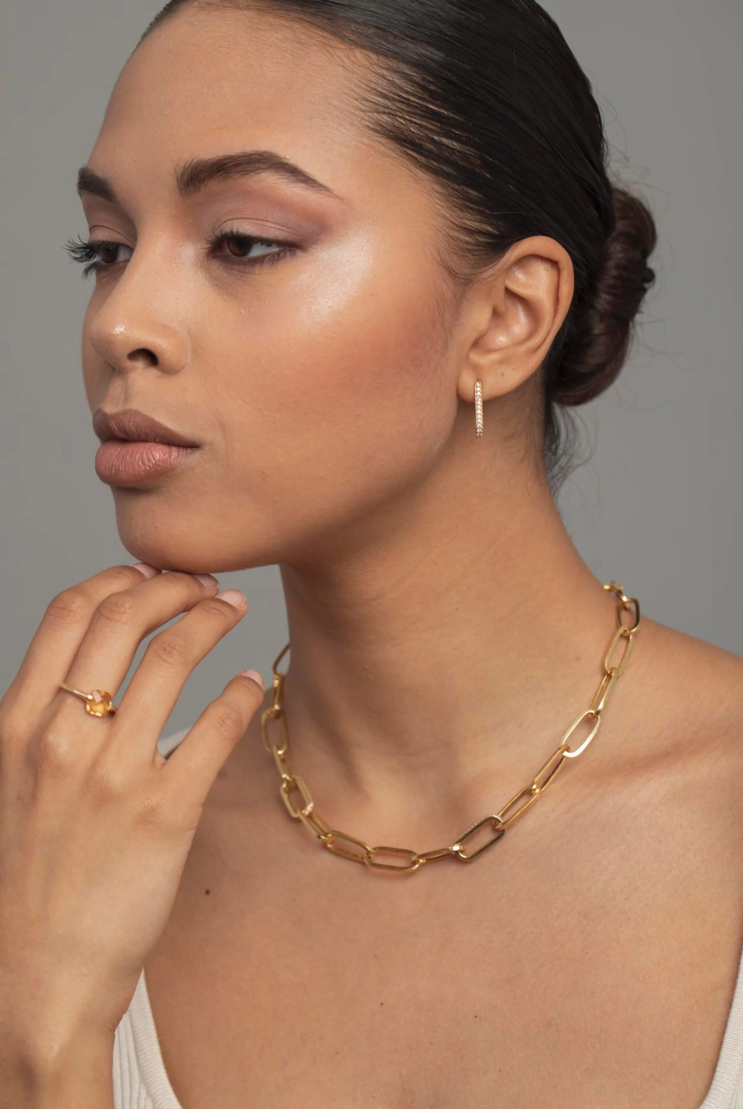 Oval Link Statement Necklace