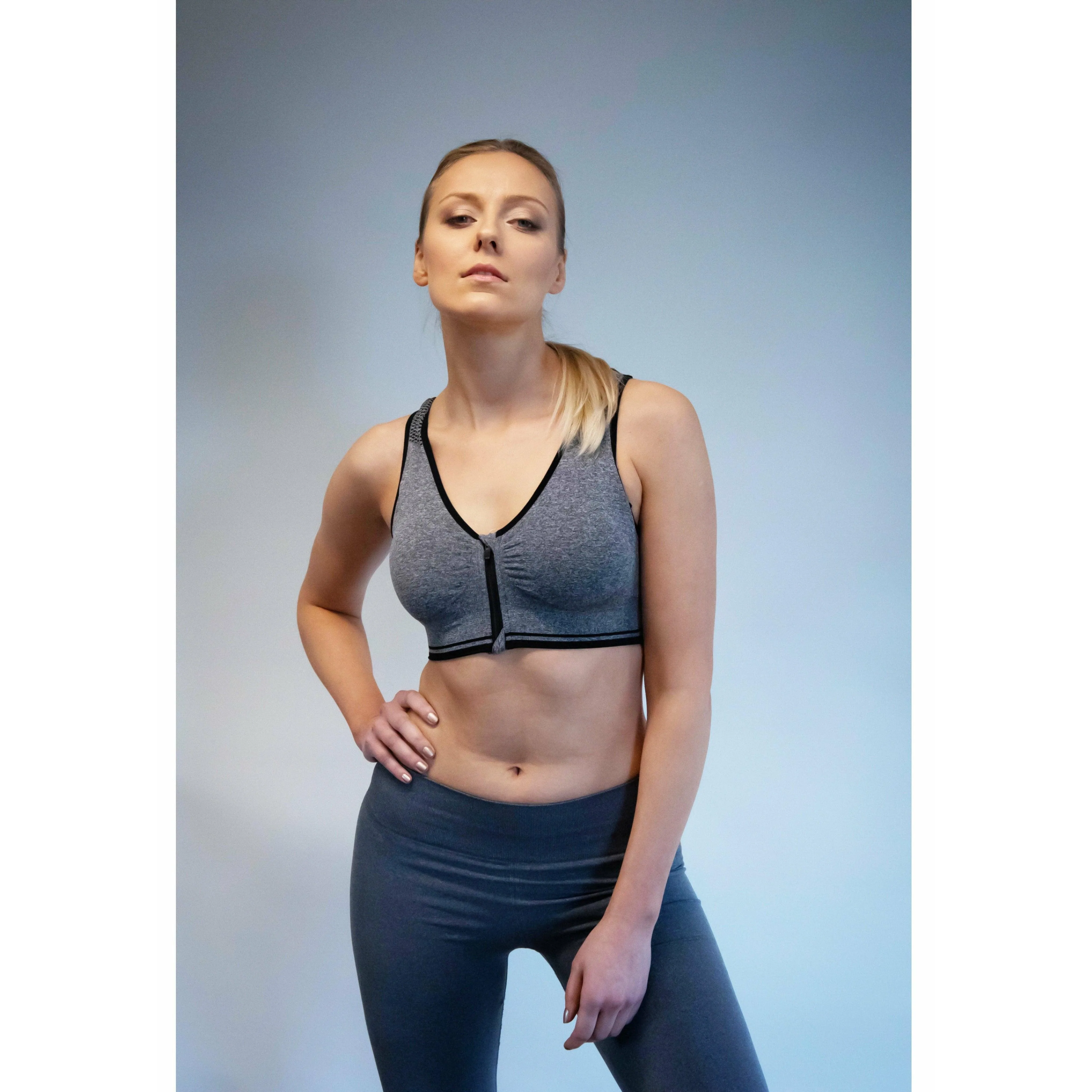 Pack of 2 High Impact Front Open Padded Sports Bra