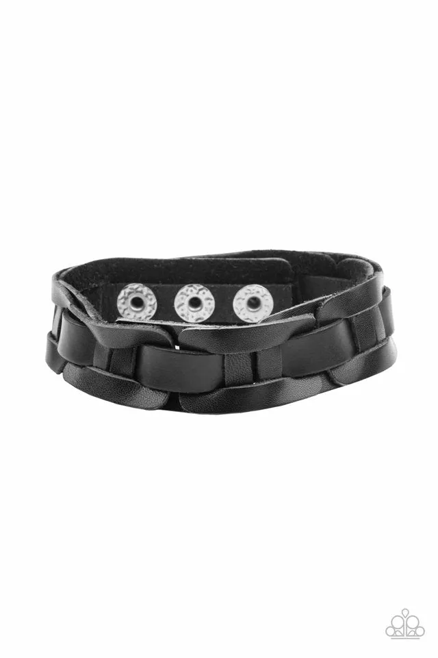 Paparazzi Bracelet ~ Garage Band Grunge - Black