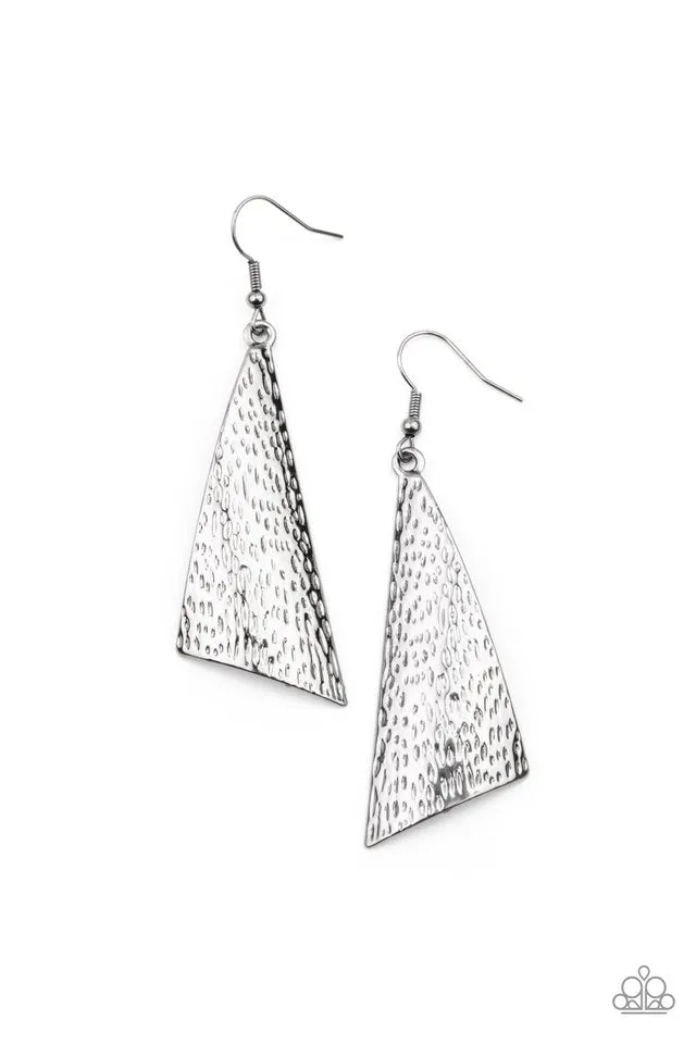 Paparazzi Earring ~ Ready The Troops - Black