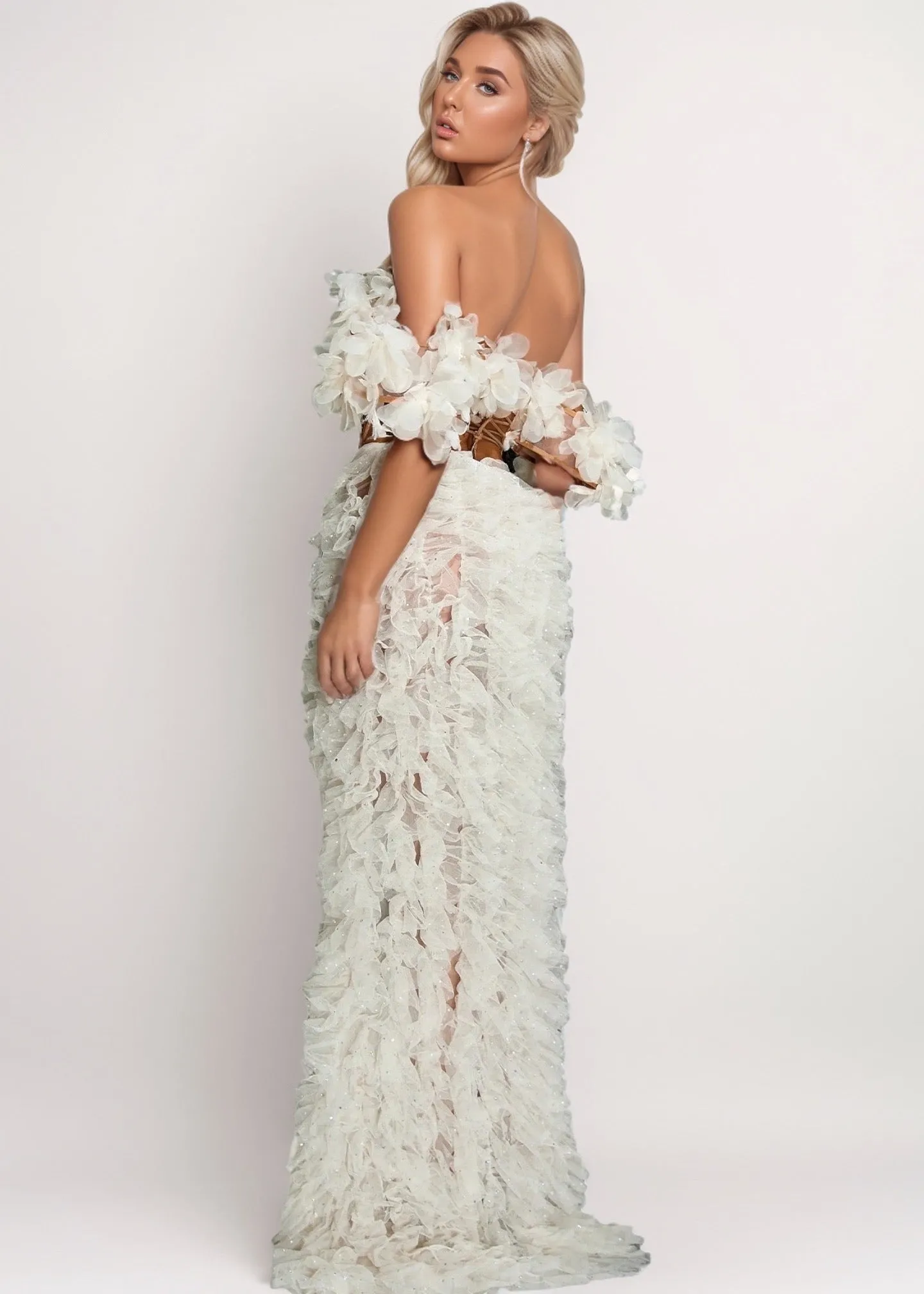 Paula Off-Shoulder Tulle Dress