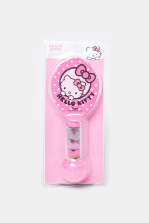 Pink Hello Kitty Hair Brush With Elastic
