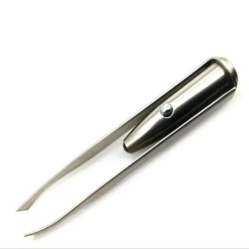 Portable LED Eyebrow Hair Tweezers