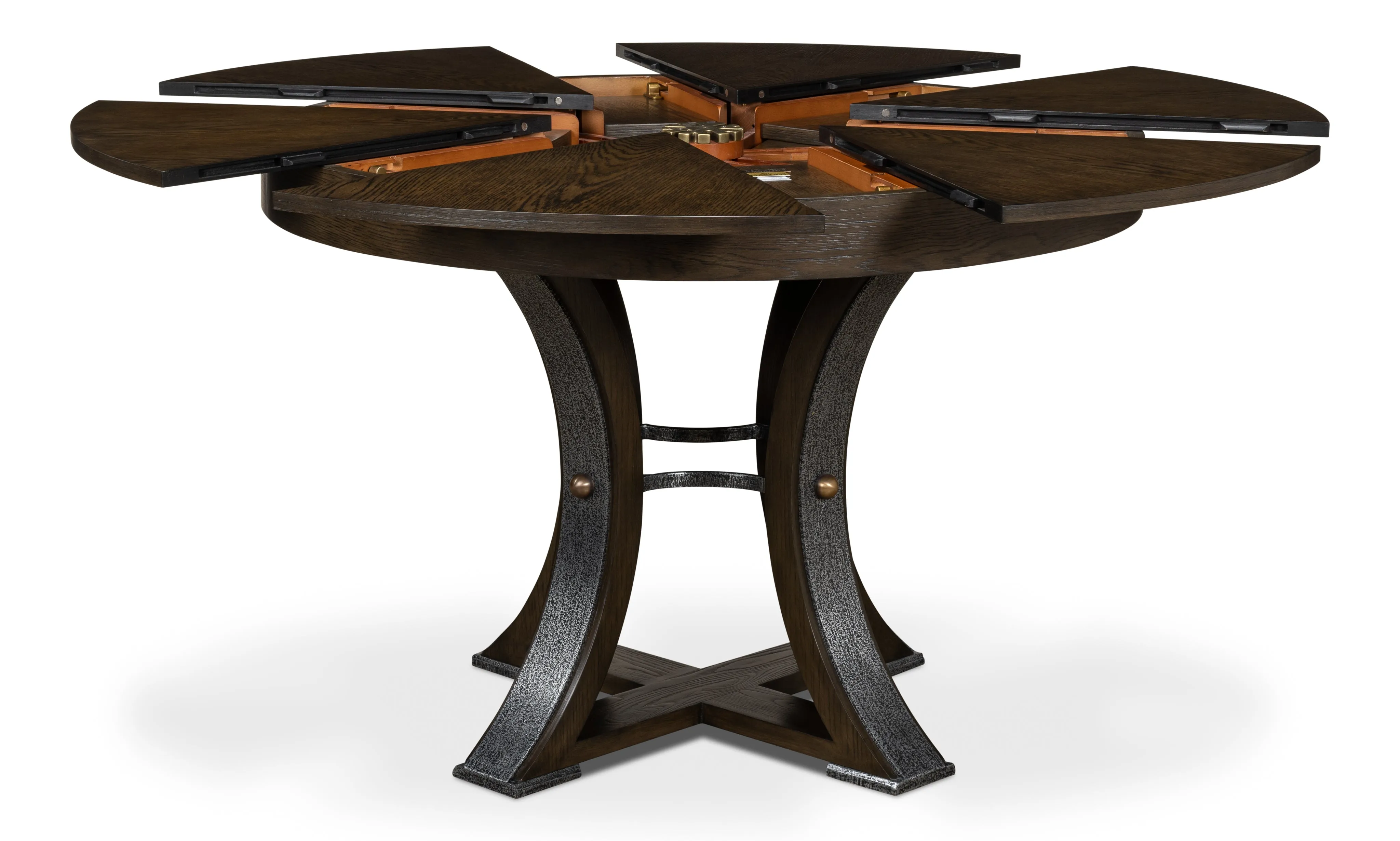 Sarreid - Tower Jupe Dining Table Sm Artisan Grey - Grey - Transitional
