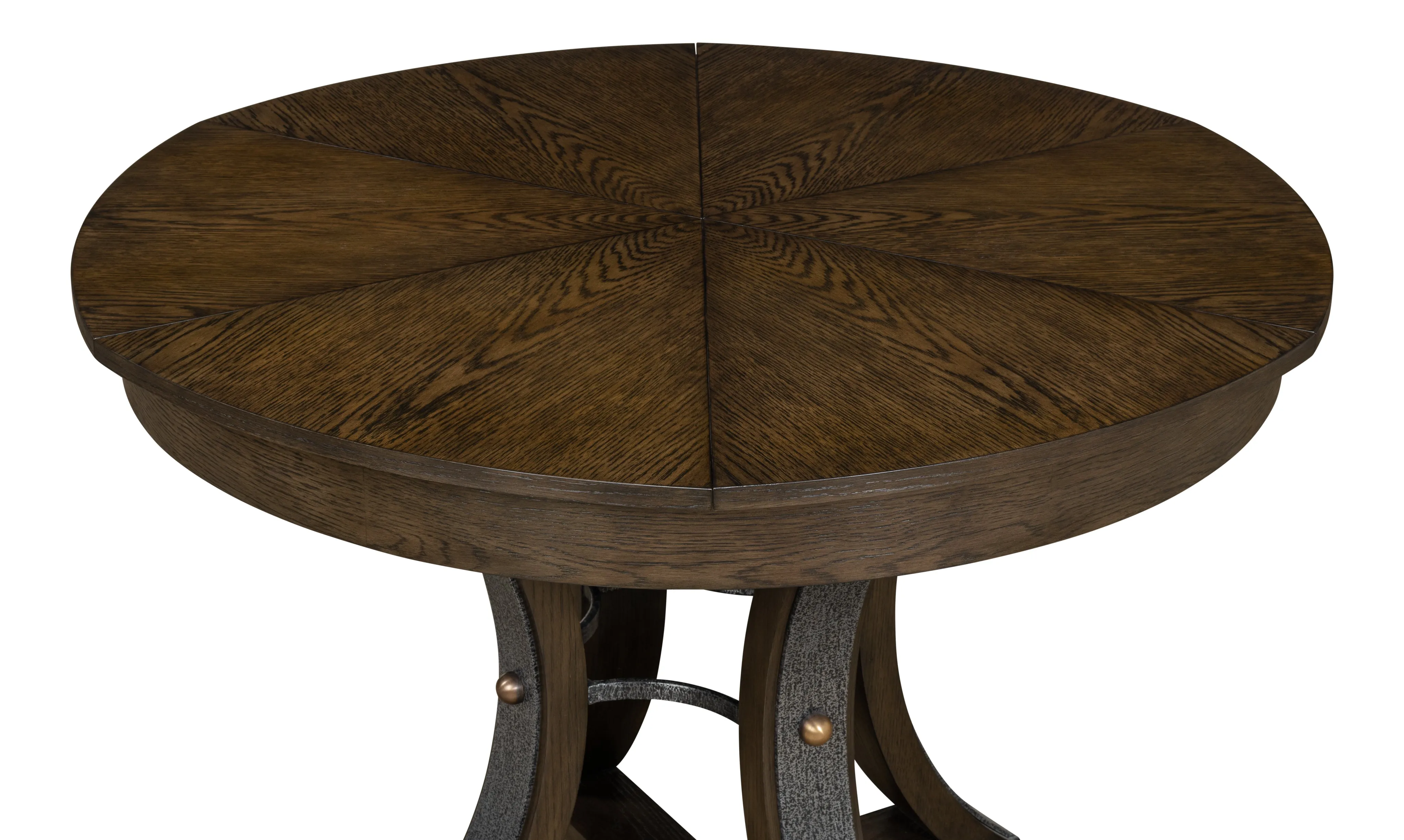 Sarreid - Tower Jupe Dining Table Sm Artisan Grey - Grey - Transitional