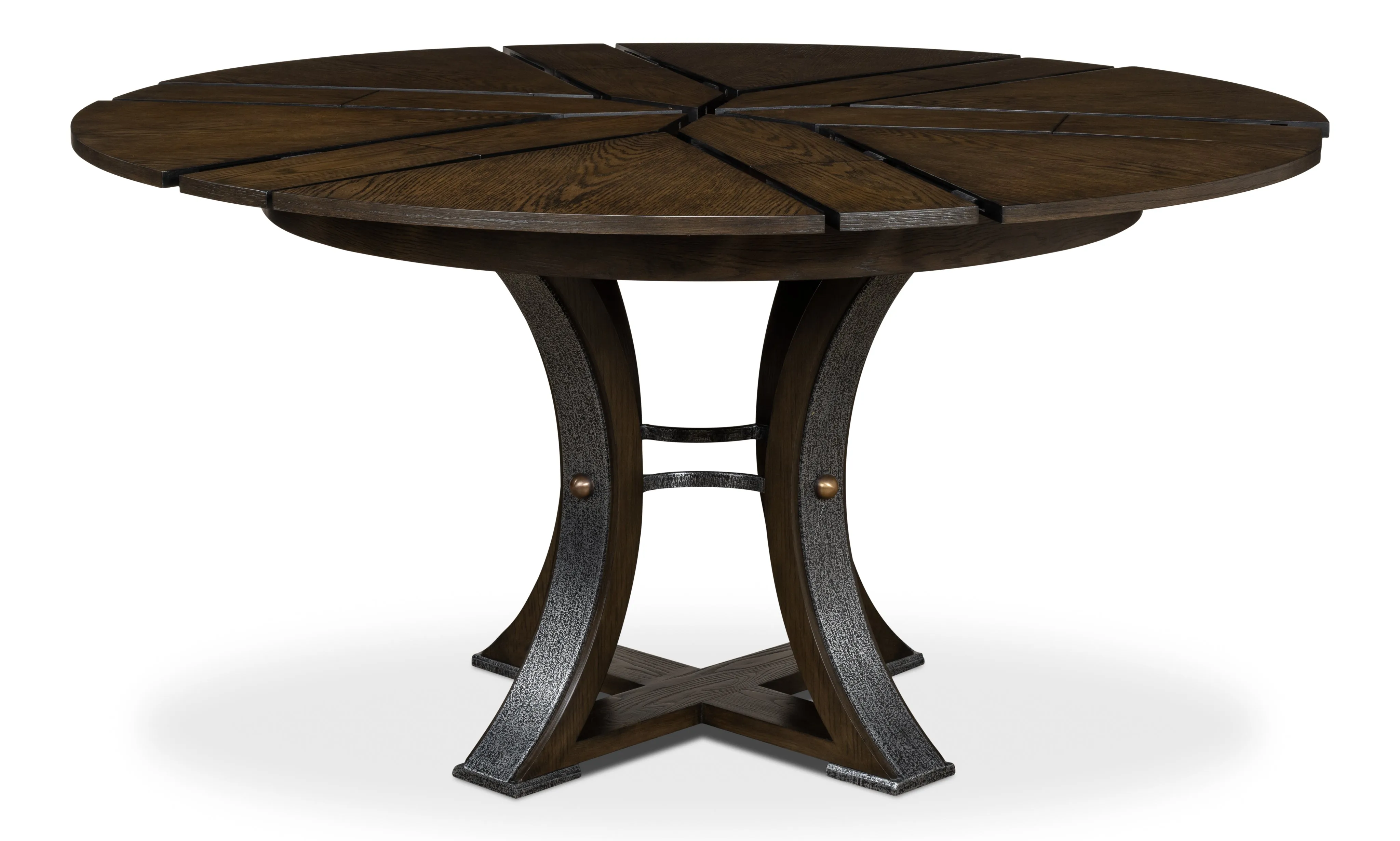 Sarreid - Tower Jupe Dining Table Sm Artisan Grey - Grey - Transitional