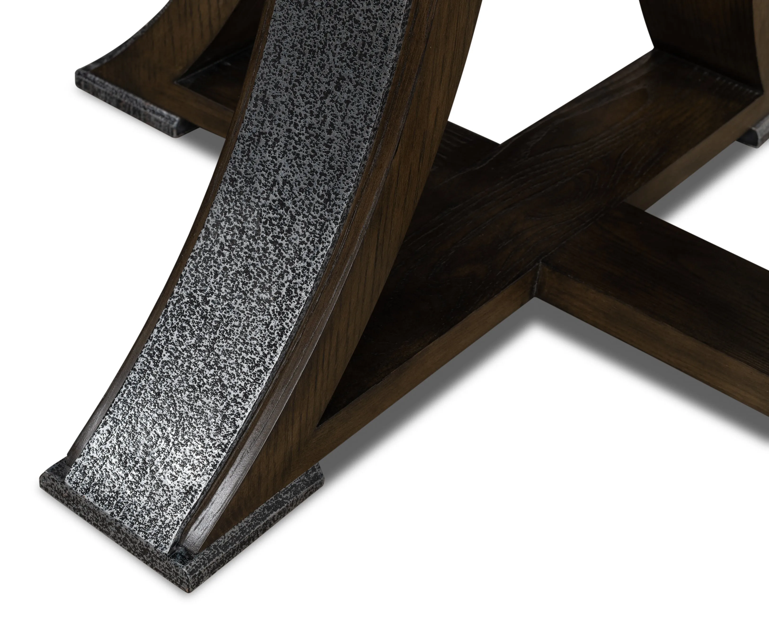 Sarreid - Tower Jupe Dining Table Sm Artisan Grey - Grey - Transitional