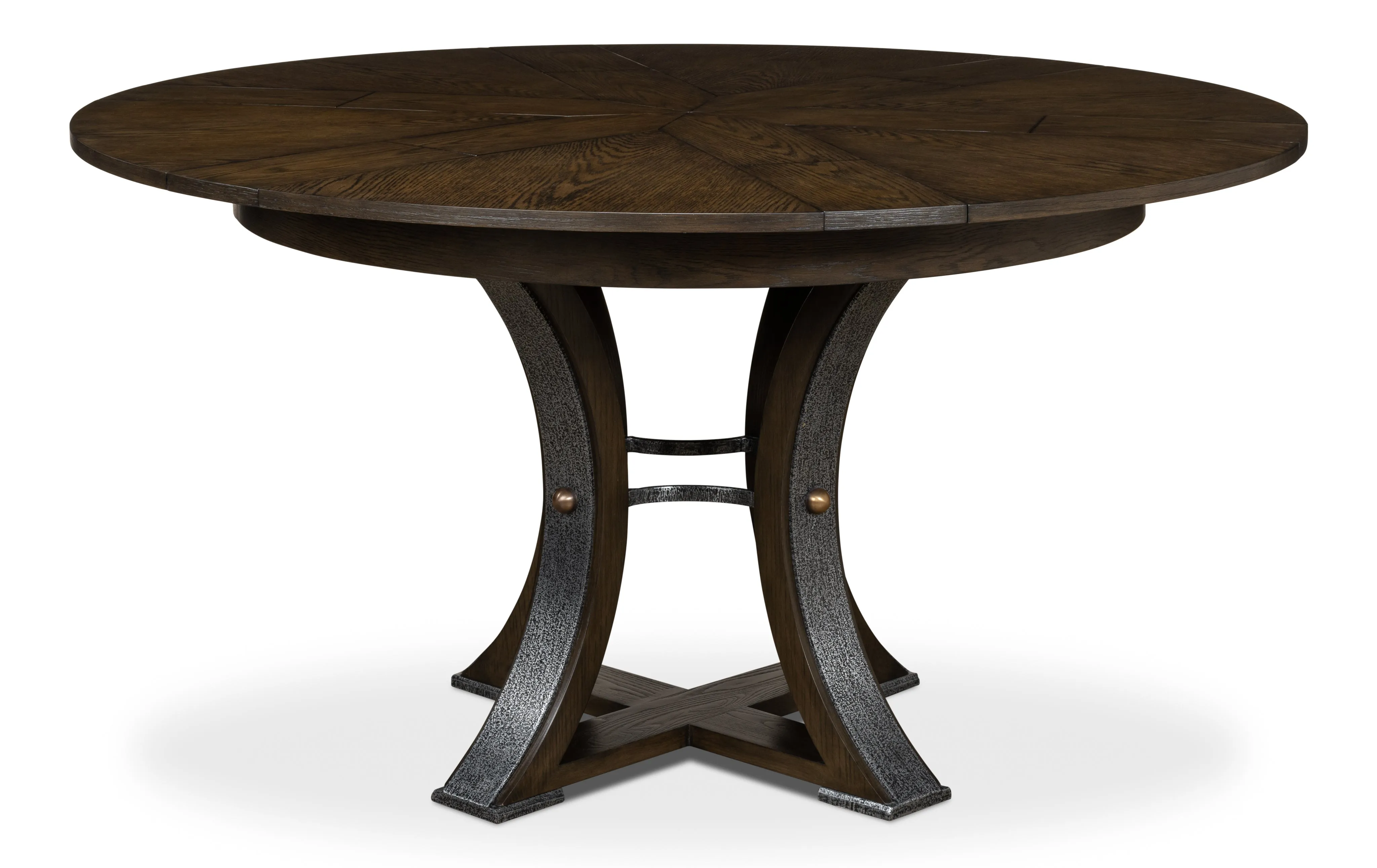 Sarreid - Tower Jupe Dining Table Sm Artisan Grey - Grey - Transitional