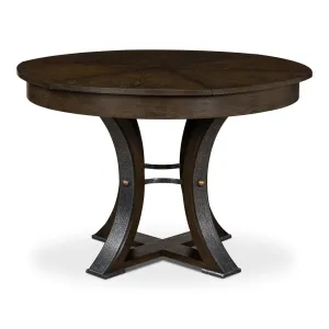 Sarreid - Tower Jupe Dining Table Sm Artisan Grey - Grey - Transitional
