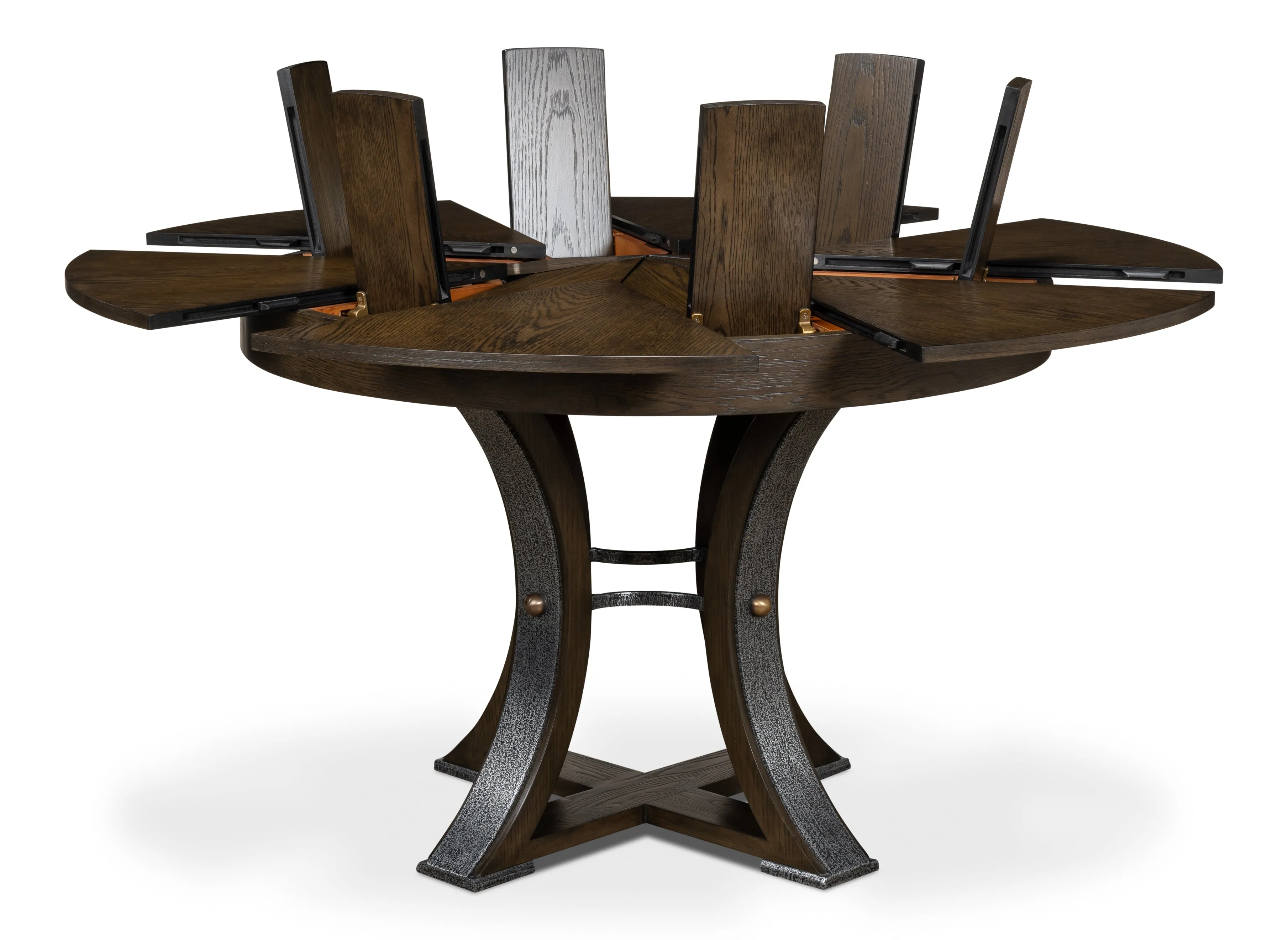 Sarreid - Tower Jupe Dining Table Sm Artisan Grey - Grey - Transitional