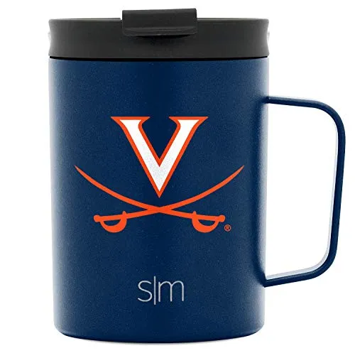 Simple Modern Officially Licensed Collegiate University of Virginia Coffee Mug with Lid | Gifts for Men Travel Thermos | 12oz Scout