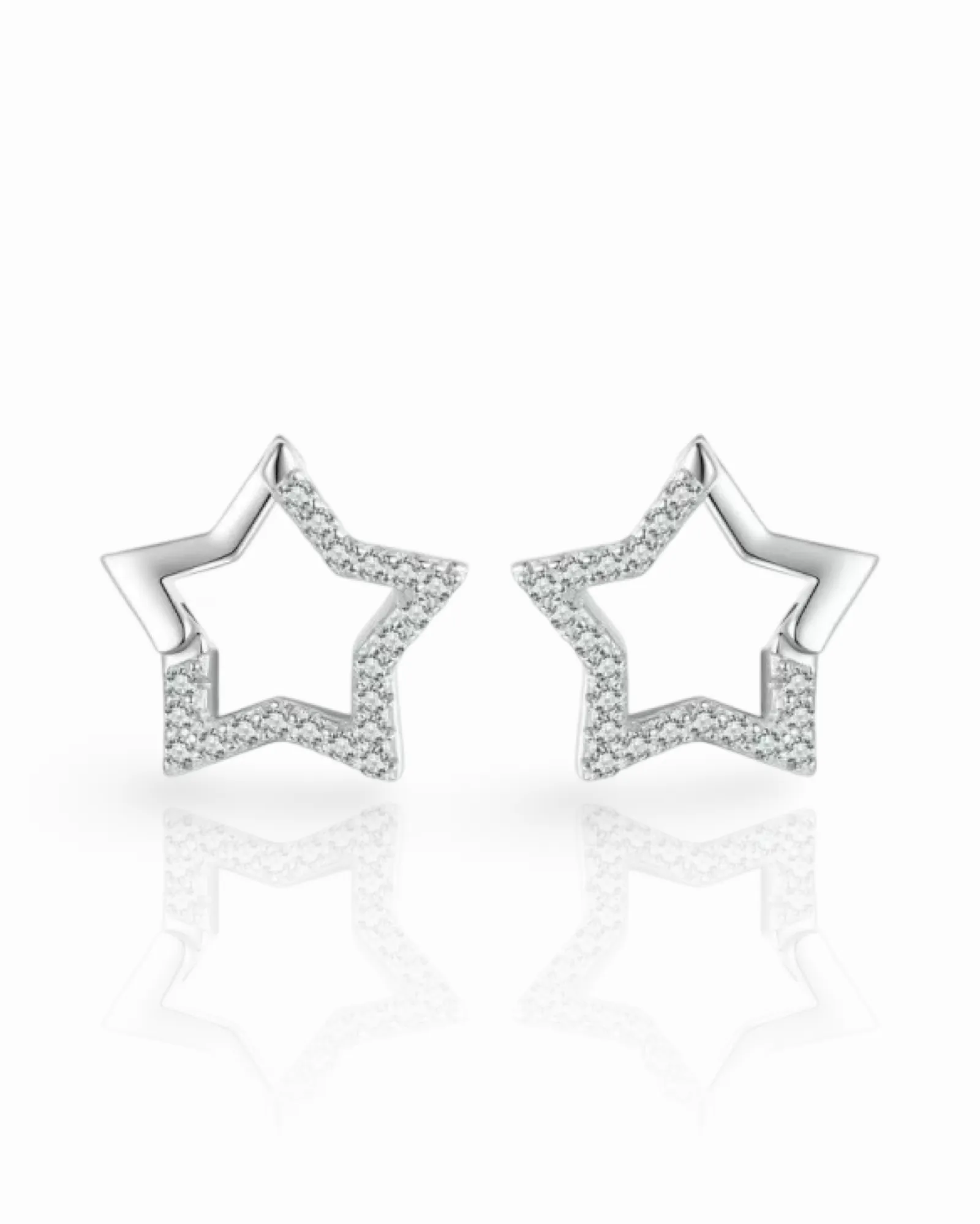 Sterling Silver Star Huggie Earring